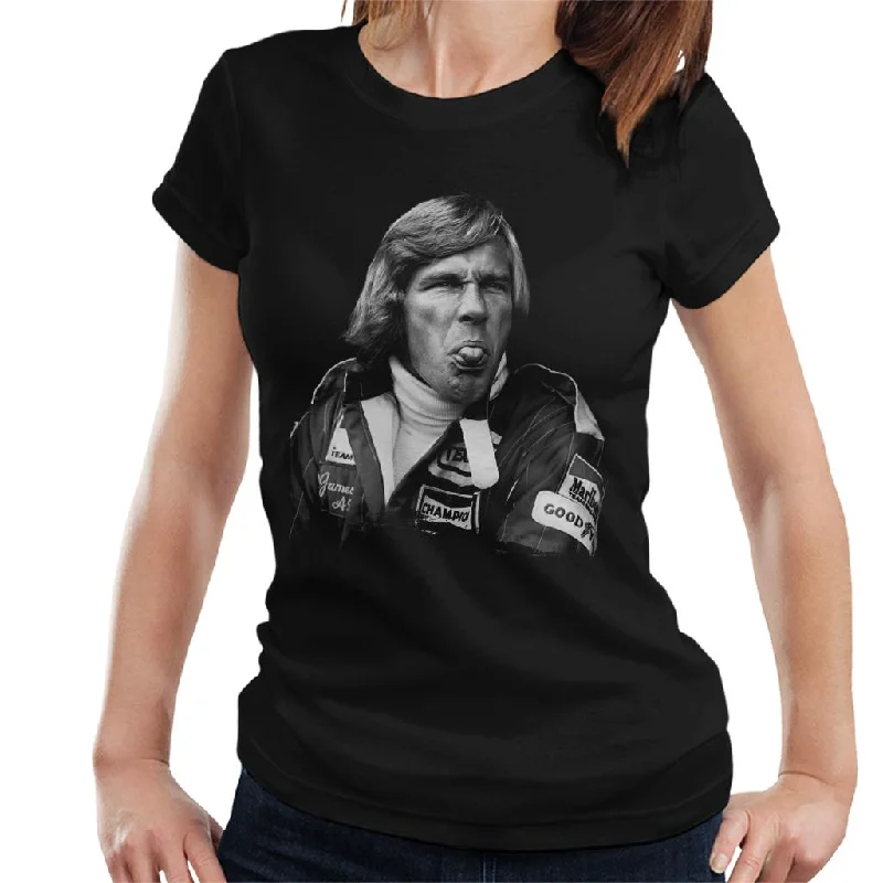 Motorsport Images James Hunt Pulling Funny Face Women's T-Shirt-- Anti-Pilling Machine Wash Handmade