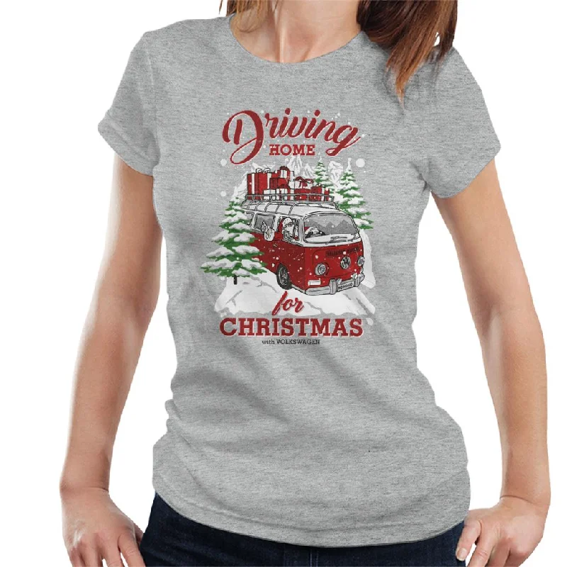 Volkswagen Driving Home For Christmas Women's T-Shirt-- Anti-Pilling Machine Wash Handmade
