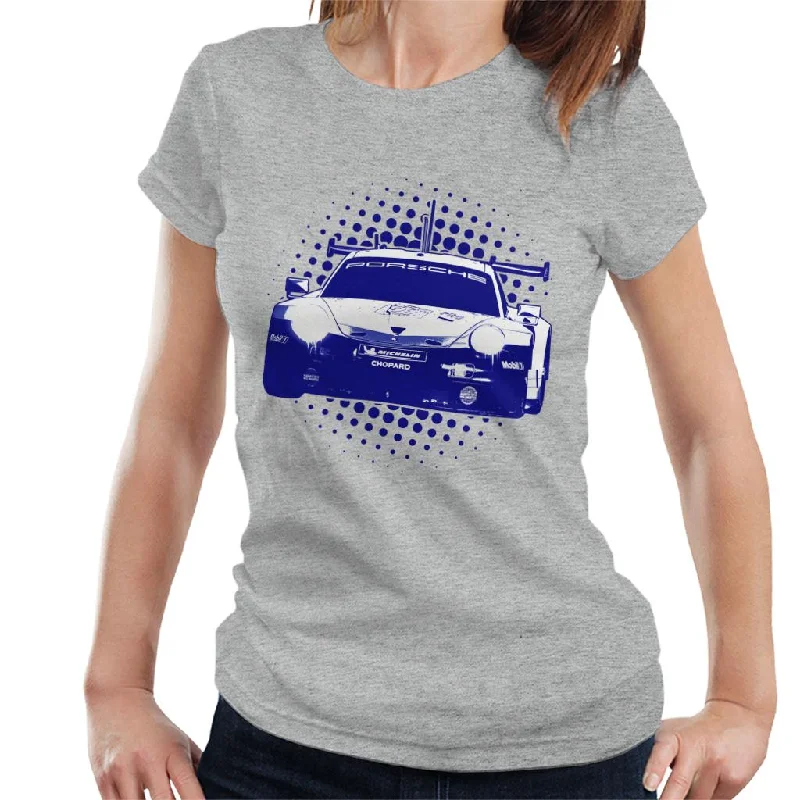 Motorsport Images Porsche 911 RSR Richard Lietz Women's T-Shirt-- Fleece Fabric Down Fabric Feather Fabric