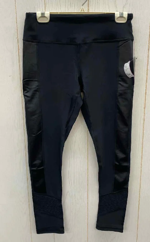 Central Park Black Womens Size L Leggings Chic Workout Leggings