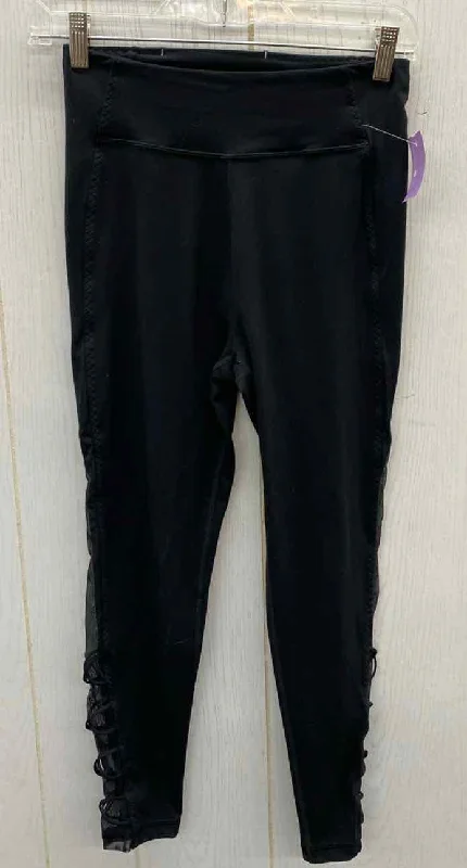 VSX Black Womens Size 6 Leggings Fashionable Full-Length Active Leggings