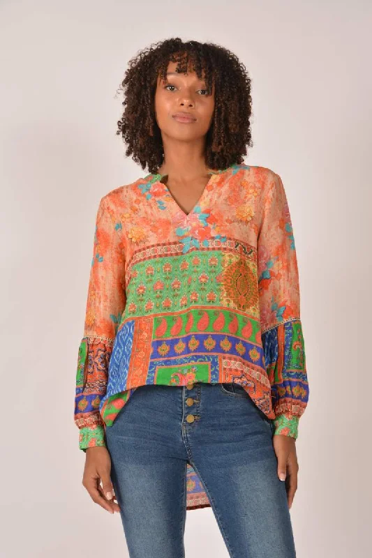 Garcia Shirt in Multi R3GARSHI by Rubyyaya-- Front Pockets Side Pockets Patch Pockets