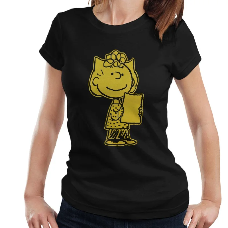 Peanuts Sally Brown Flock Women's T-Shirt -- Basic T-Shirt Crew Neck Short Sleeve