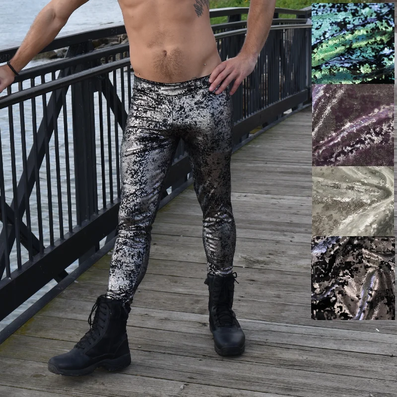Men's Gilded Velvet Leggings - More Colors Cozy Yoga Compression Leggings