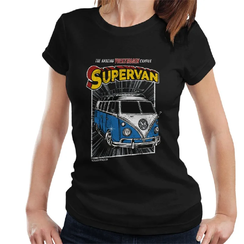 Volkswagen Supervan Camper Women's T-Shirt-- Fitted T-Shirt Seamless Stretchy