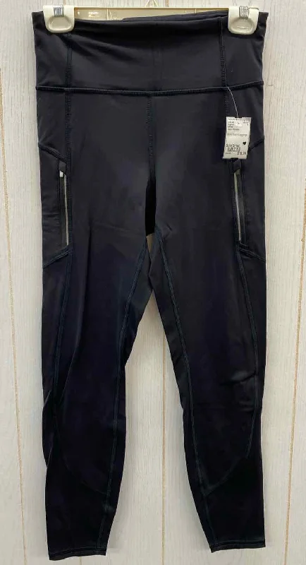 Athleta Black Womens Size Small Leggings Elegant Animal Print Leggings