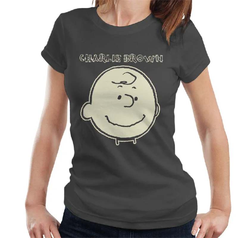 Peanuts I Am Charlie Brown Glow In The Dark Women's T-Shirt-- Mesh Fabric Canvas Fabric Denim Fabric
