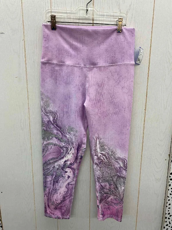 Evolution Lavender Womens Size M Leggings Comfortable Slip-On Leggings
