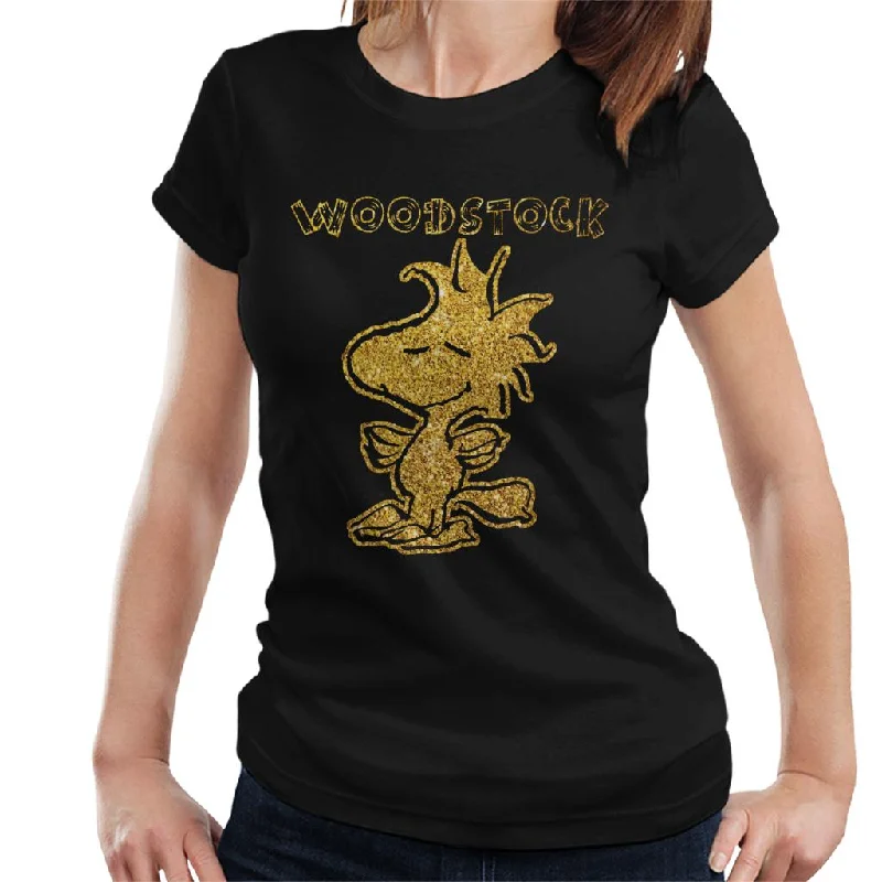 Peanuts I Am Woodstock Glitter Women's T-Shirt-- Chenille Blend Fleece Blend Nylon Blend