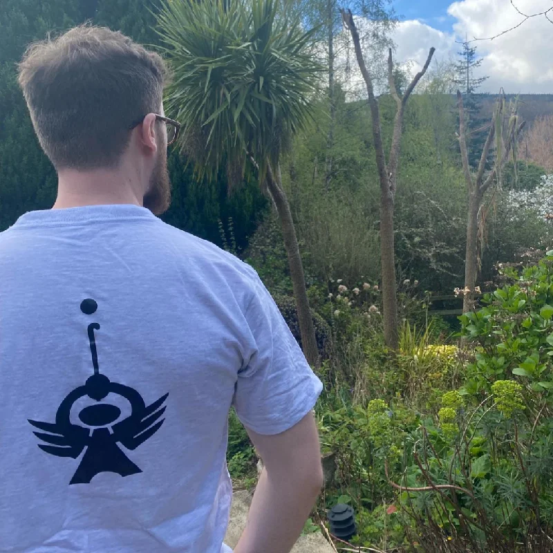 'Heaven' T-Shirt - Grey-- Cashmere Blend Cotton Blend Poly Blend