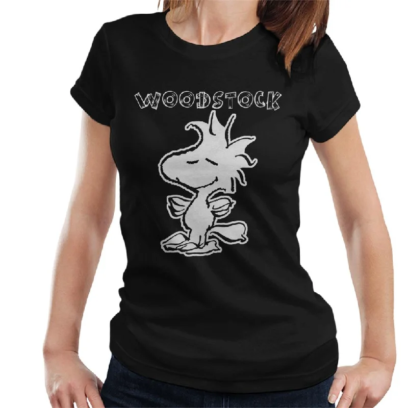 Peanuts I Am Woodstock Flock Women's T-Shirt-- Terry Blend Velvet Blend Canvas Blend