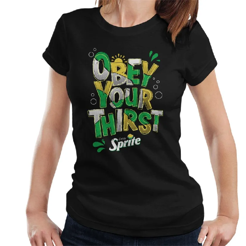 Sprite Enjoy And Obey Your Thirst Women's T-Shirt-- Fashionable Trendy Casual