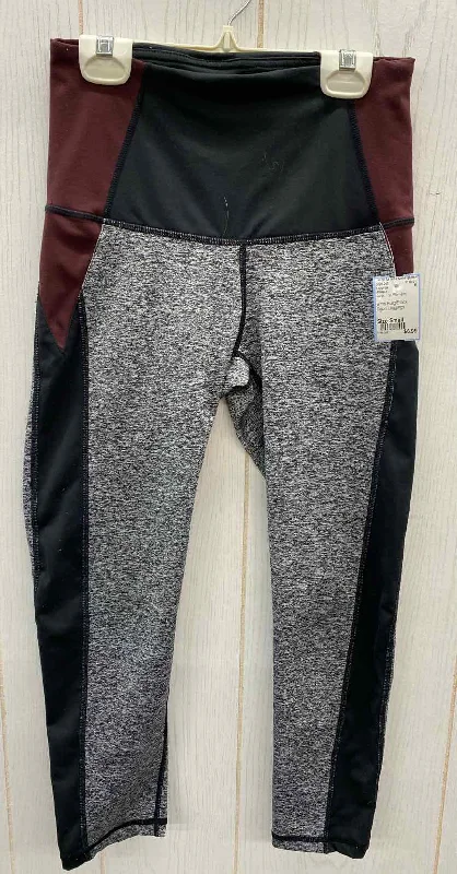 Mono b Burgundy Womens Size Small Leggings Fashionable Moisture-Wicking Leggings