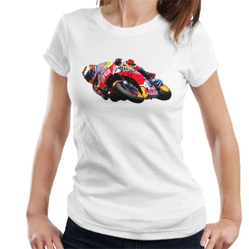 Motorsport Images Jorge Lorenzo Women's T-Shirt-- Rayon Velvet Corduroy