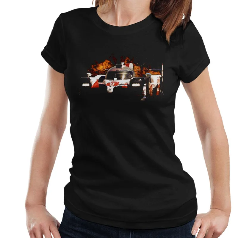 Motorsport Images Toyota TS050 Buemi Nakajima Alonso Women's T-Shirt-- Sequined Glittery Shiny