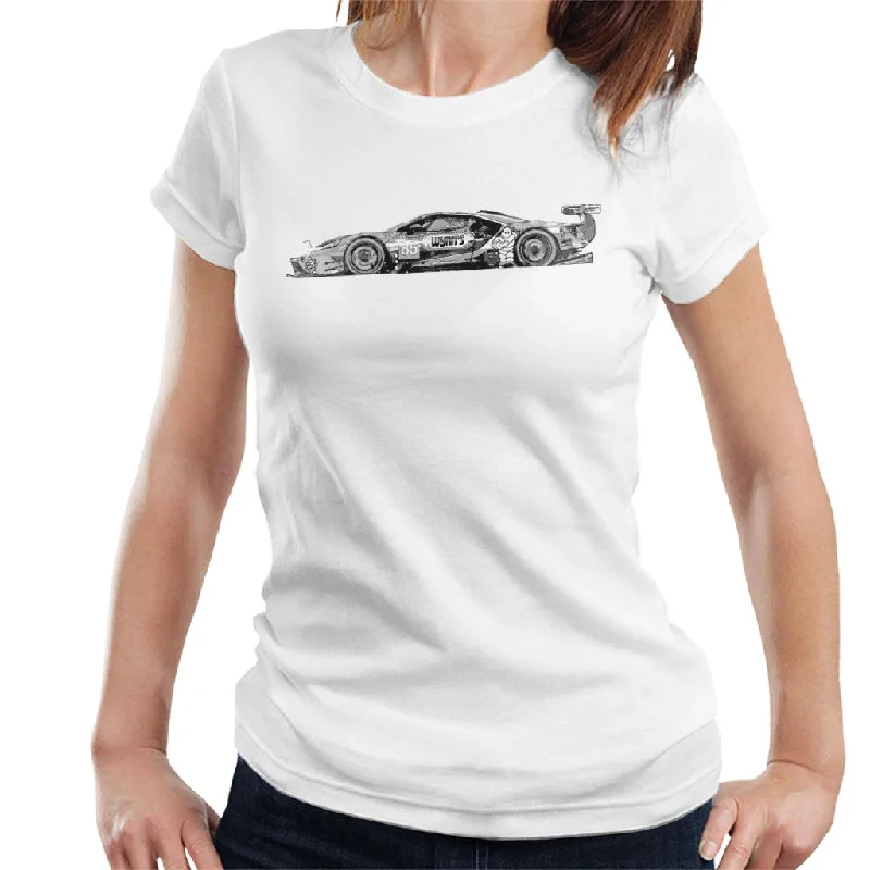 Motorsport Images Ford GT Priaulx Tincknell Women's T-Shirt-- Terry Blend Velvet Blend Canvas Blend
