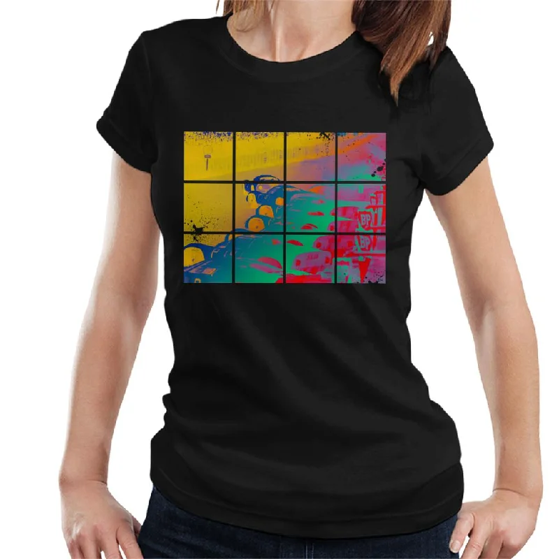 Motorsport Images Siffert Porsche 910 Leads Away Women's T-Shirt-- Rayon Velvet Corduroy