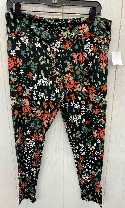 Cuddl Duds Black Womens Size L Leggings Trendy Sweat-Wicking Workout Leggings