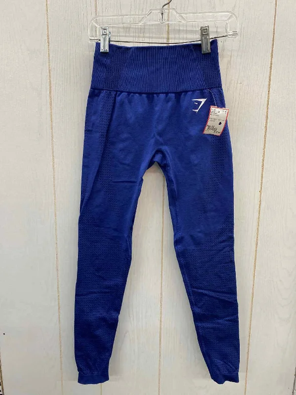 Gym Shark Blue Womens Size XS Leggings Stylish Lightweight Leggings