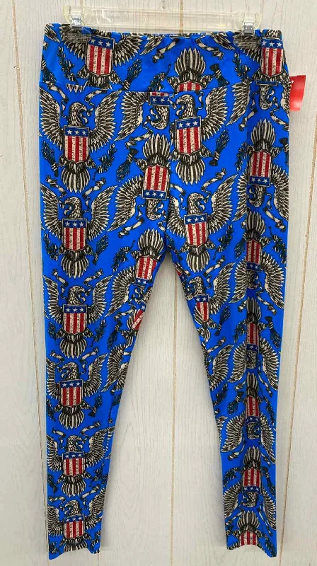 Lularoe Blue Womens Size 16/18 Leggings Trendy Seamless Fit Leggings