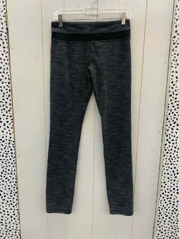 Lululemon Gray Womens Size 6 Leggings Fashionable Ribbed Knit Leggings
