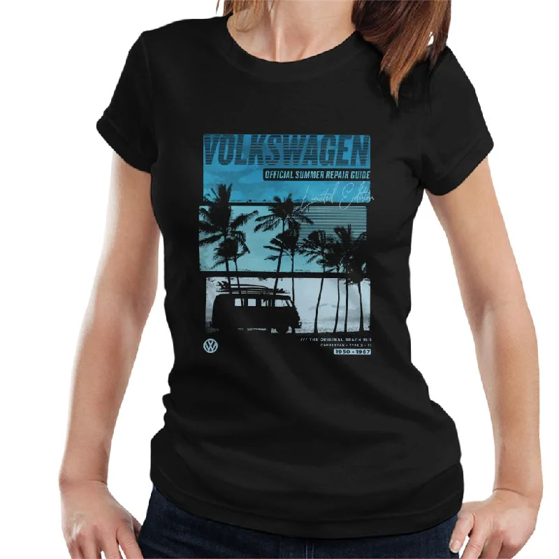 Volkswagen Official Summer Repair Guide Design Women's T-Shirt-- Satin Blend Silk Blend Wool Blend