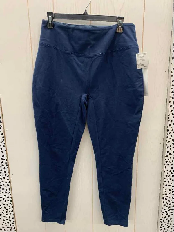 Woman With Control Navy Womens Size M Leggings Cozy Ribbed Leggings