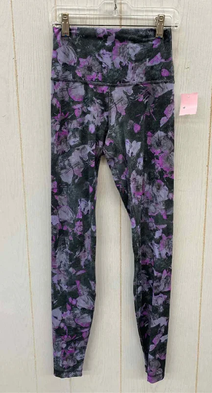 Lululemon Gray Womens Size 4 Leggings Stylish Faux Leather Leggings