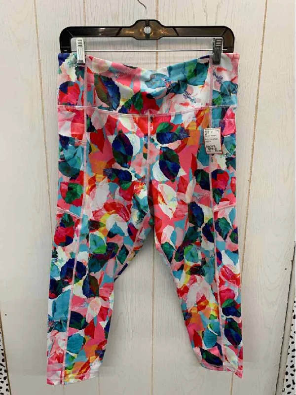 Zyia Multi-Color Womens Size 14/16 Leggings Cozy Cotton Leggings
