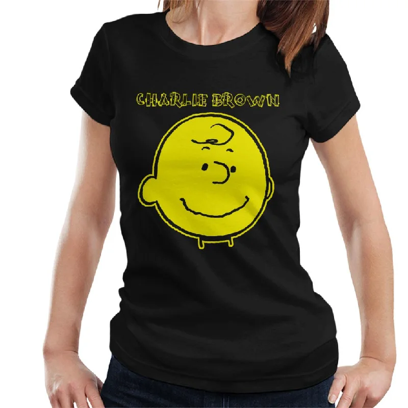 Peanuts I Am Charlie Brown Neon Women's T-Shirt-- Rayon Fabric Velvet Fabric Corduroy Fabric