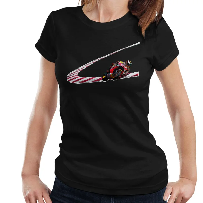 Motorsport Images Jorge Lorenzo Low Turn Women's T-Shirt-- Fleece Nylon Spandex