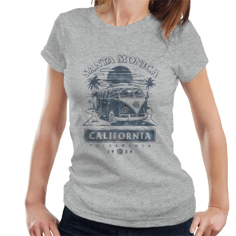 Volkswagen Santa Monica California Women's T-Shirt-- Print Jacquard Patchwork