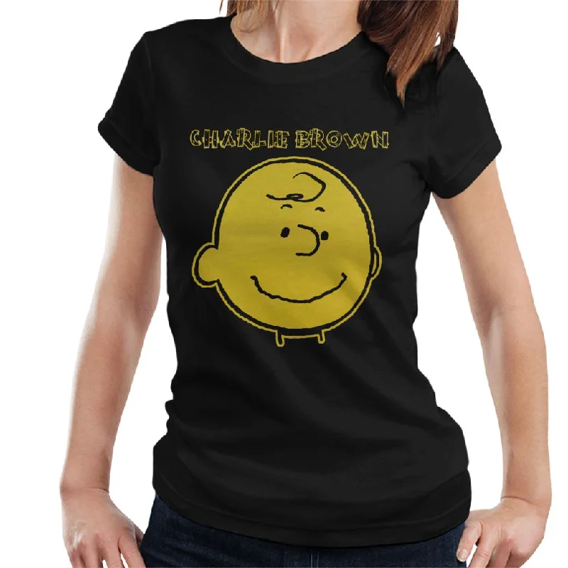 Peanuts I Am Charlie Brown Flock Women's T-Shirt-- Jersey Fabric Tulle Fabric Batik Fabric