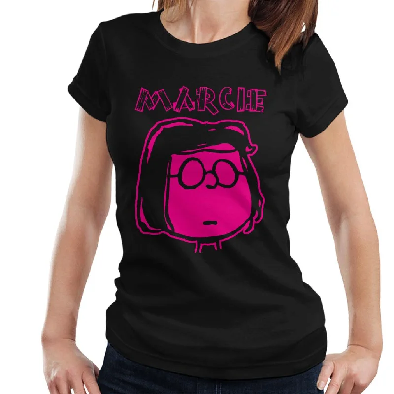 Peanuts I Am Marcie Neon Women's T-Shirt-- Iron Safe Non-Iron Wrinkle Free