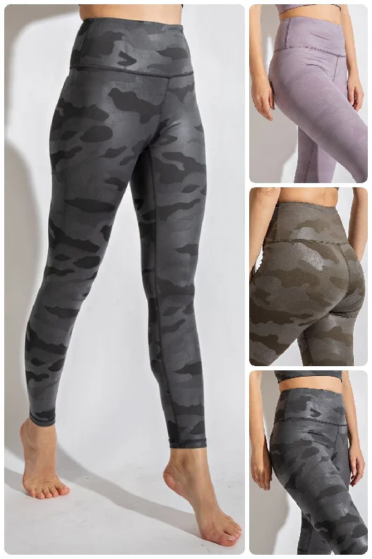Camoyall Leggings-Grey Comfortable Tummy Shaping Leggings