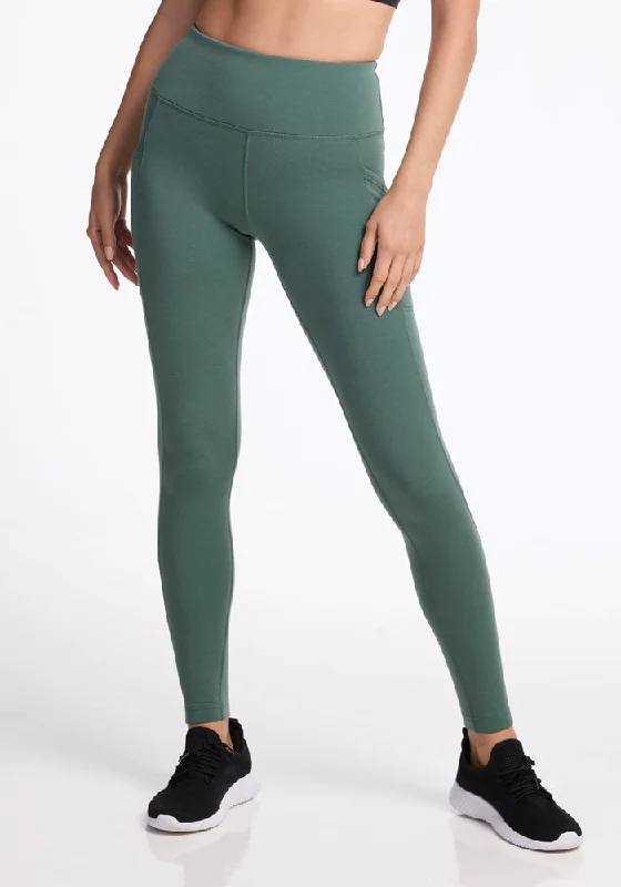 Piper Pocket Leggings - Duck Green Trendy Digital Print Leggings