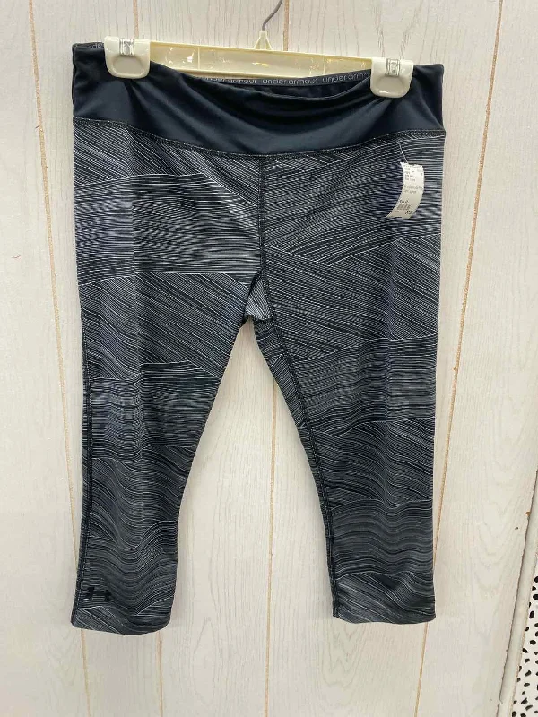Under Armour Black Womens Size M Leggings Comfortable Printed Workout Leggings