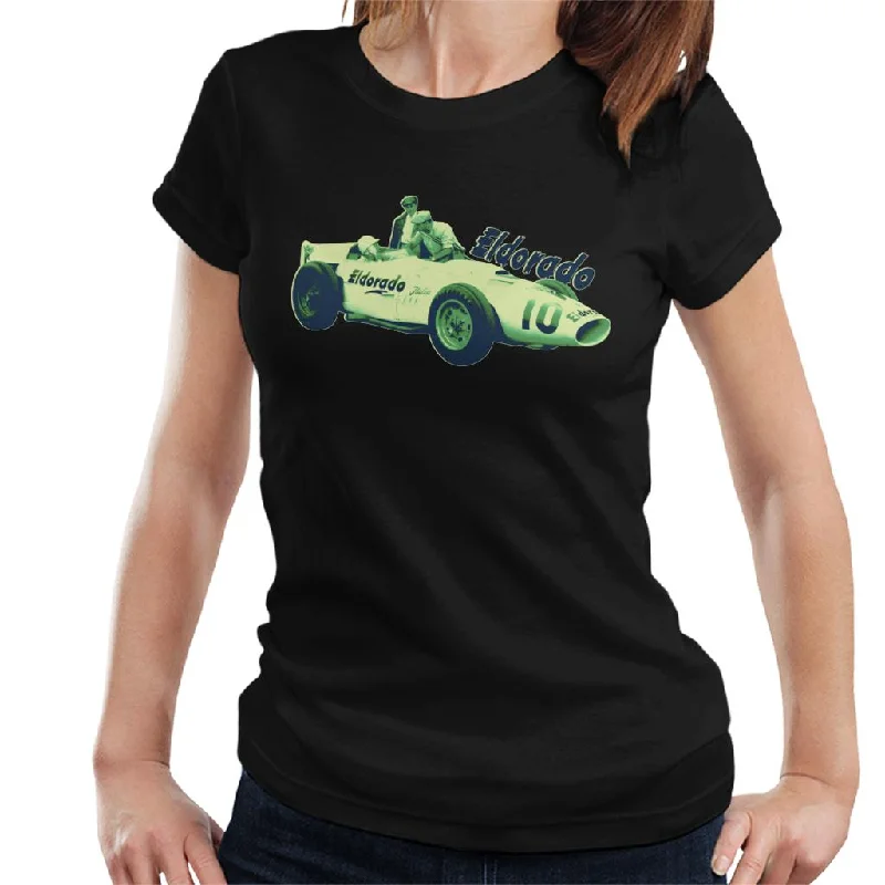 Motorsport Images Monza Stirling Moss Eldorado Maserati Women's T-Shirt-- Seamless Knitted Crochet
