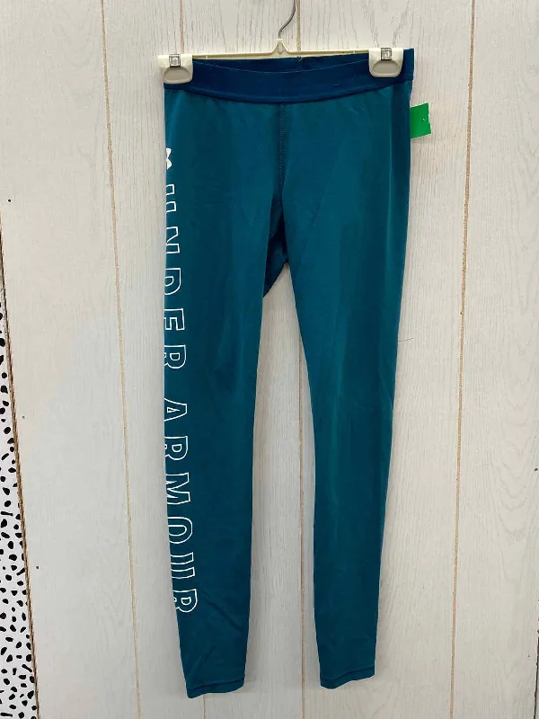 Under Armour Teal Womens Size XS Leggings Stylish Patterned Active Leggings