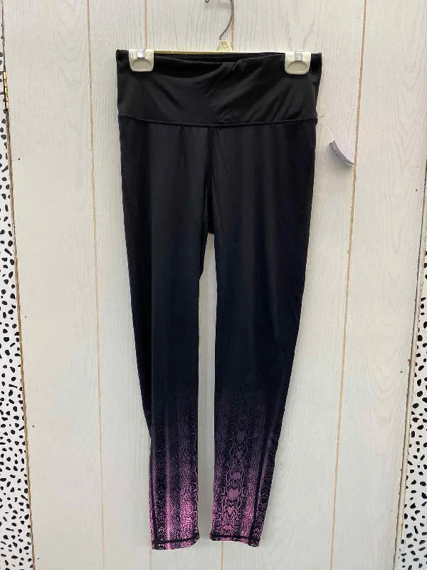 Mono b Black Womens Size M Leggings Trendy Sports Performance Leggings