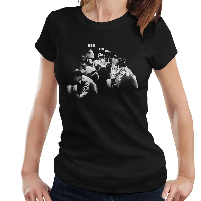 Motorsport Images Monza 1958 Pit Stop Women's T-Shirt-- Machine Wash Dry Clean Hand Wash
