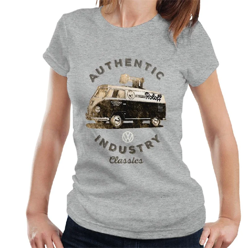 Volkswagen Authentic Industry Classics Camper Women's T-Shirt-- Hooded Caped Shawl Collar