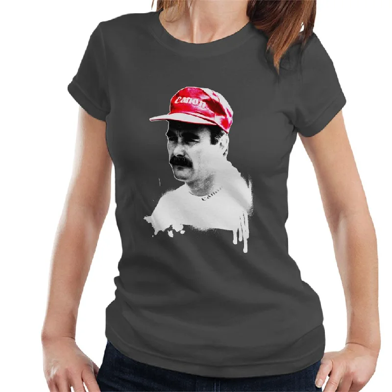 Motorsport Images Nigel Mansell At Monte Carlo 1992 Women's T-Shirt-- Print Jacquard Patchwork