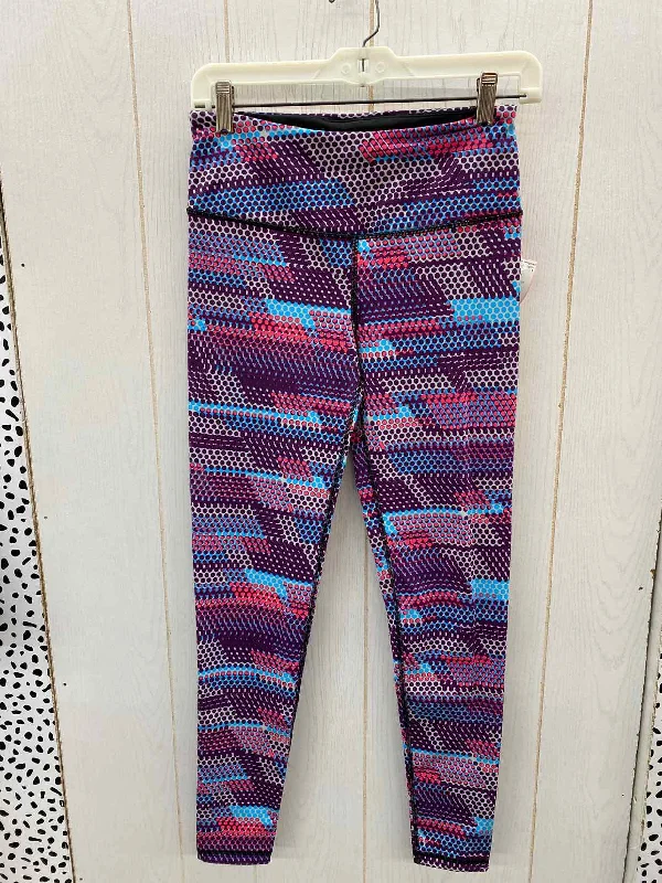 VSX Purple Womens Size Small Leggings Fashionable High-Rise Leggings