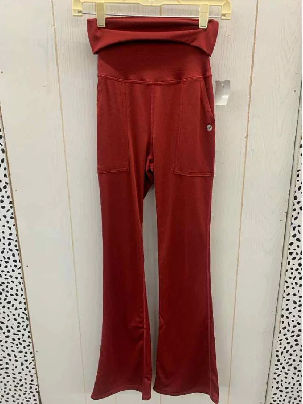 Burgundy Womens Size XS Leggings Stylish Athletic Wear Leggings