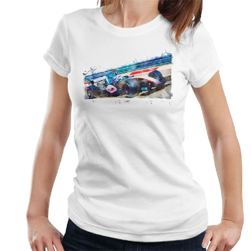 Motorsport Images Kimi Raikkonen McLaren Merc MP420 Women's T-Shirt-- Welt Pockets Slit Pockets