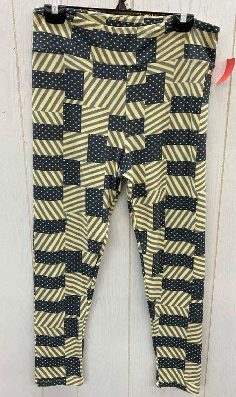 Lularoe Blue Womens Size 16/18 Leggings Fashionable Solid Color Tights