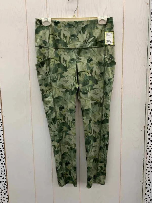 Chico's Olive Womens Size 8/10 Leggings Classic Solid Color Leggings