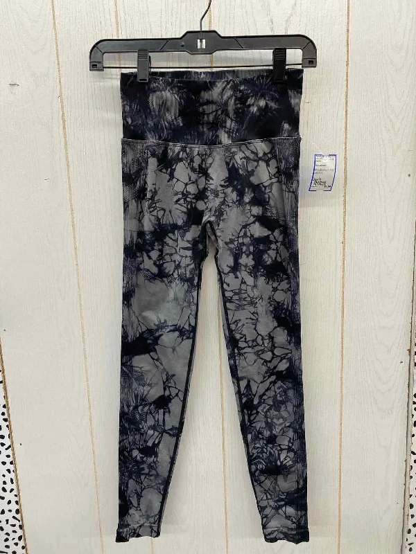 Black Womens Size M Leggings Elegant Shiny Black Leggings