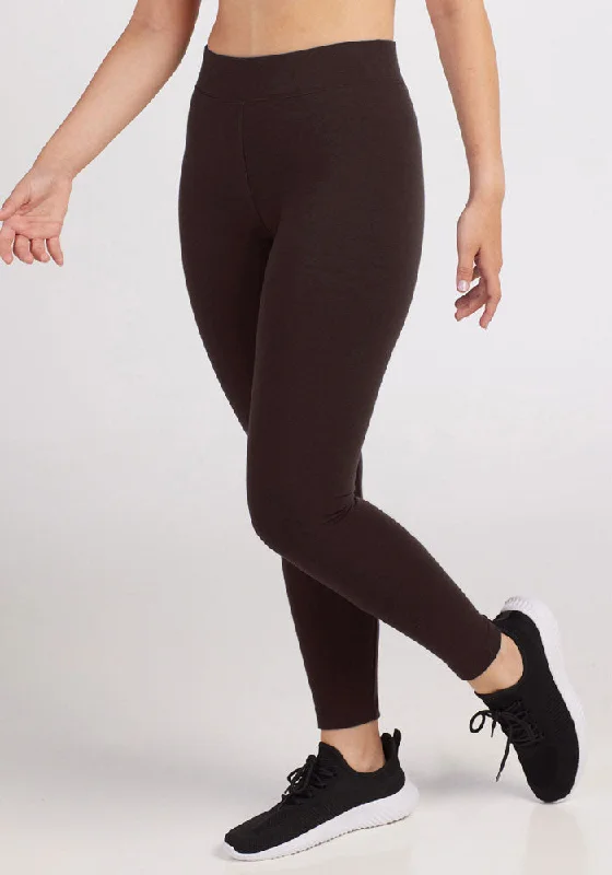 Stella Leggings - French Roast Elegant Textured Leggings